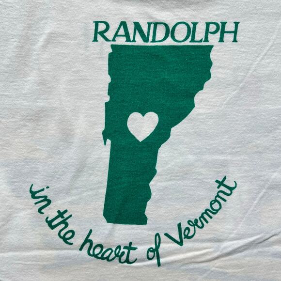 Vintage Obscure Randolph Heart of Vermont Whales Tails T Shirt Hanes Art Indie - Picture 5 of 13